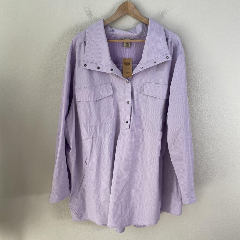 Duluth Trading Tunic Shirt Jacket Womens 3X Sol Survivor Sun Protection Outdoor
